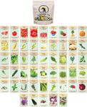 Black Duck Brand 50 Packs Assorted Heirloom Vegetable Seeds 20+ Varieties All Seeds are Heirloom, 100% Non-GMO