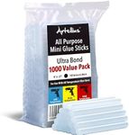 Mini Hot Glue Gun Sticks (Huge Bulk Pack of 1000) 4" and 0.27 Diameter - Compatible with Most Glue Guns