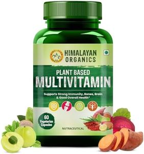 Himalayan Organics Plant Based Multivitamin 60+ Ingredients With Vitamin B1, B2, B3, B5, B6, B7, B9, B12, A, C, D, E, K, Calcium etc |Healthy Bones & Joints etc,Good For Men & Women - 60 Veg Capsules
