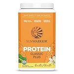 Sunwarrior - Classic Plus, Raw Organic Plant Based Protein, Vanilla, 750 g