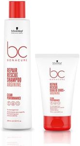 Schwarzkopf Professional Bc Peptide Repair Rescue Micellar Shampoo, Red, 250 Ml & Professional Bc Peptide Repair Rescue Sealed Ends, Red, 75 Ml