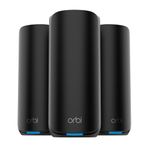 NETGEAR Orbi 870 Series | WiFi 7 Mesh System | RBE873B | Wireless Router + 2 Satellites | Up to 21 Gbps | Covers 7,500 sq. ft. | Connects up to 150 devices | Tri-band BE21000 | 10 Gig Internet Port