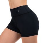 CompressionZ Women's Compression Shorts - Spandex Short Biker Shorts Women - Cheer Spandex Shorts - Gymnastics, Running, Fitness, Yoga, Swim, Bike (Black, XL)