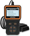 SAKAKI Car OBD II Scanner Code Reader Engine Fault Universal Scanner CAN Diagnostic Tool for All OBD2 Protocol Cars Since 1996 with Freeze Frame/I/M Readiness Orange