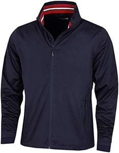 Calvin Klein Hommes avec col Veste impermŽable Golf - Marine/Rouge - L
