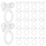SUNNYCLUE 1 Box 250Pcs Clip on Earrings Converters Ear Clips Non Pierced Painless Plastic Transparent U Type Clip on Earrings Findings for jewellery Making Accessories DIY Dangle Earrings Craft