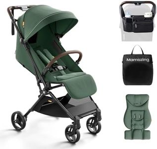 MAMAZING Lightweight Baby Travel Stroller with Organizer & Cushion–Mom’s Choice Gold Award Winner, Compact & Airplane-Friendly, One-Handed Folding Design, 11.6 lbs, Perfect for Toddlers, Green