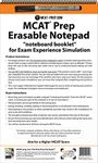 MCAT Prep Erasable Notepad (noteboard booklet) with Staedtler Marker for Exam Experience Simulation