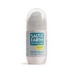 Salt Of the Earth Refillable Natural Deodorant Roll On Unscented - Effective Protection, 100% Natural, Eco friendly, Vegan, Suitable for Women, Men & Kids - 75ml