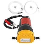 Homtone 12V Oil Change Extractor 60W, Oil Diesel Fluid Extractor Pump, Oil Suction Pump, Car Engine Oil Pump with Hose for Boat Truck Motorbike RV ATV (Yellow)