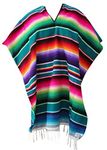 Del Mex (TM) Mexican Serape Poncho Pancho Adult Costume (Gray)