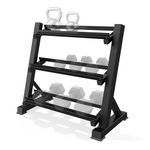 3-Tier Dumbbell Rack Stand Only, Weight Rack for Dumbbells Heavy-Duty Home Gym(1100LBS Weight Capacity)