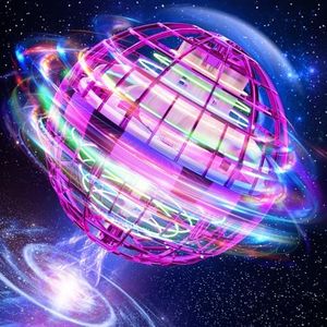 Tomzon A32 Flying Ball, Giocattolo Volante Hover Boomerang Orb Ball Flying Spinner, Magic Spinner, Palla Volante con Luci a LED, Palla Galleggiante Boomerang, Mini Drone Regalo per Bambini, Viola
