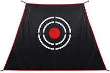 Doubleriver Golf Target Cloth 7.9x5x4.3FT - Heavy Duty Impact Screen for Golf Nets, Indoor/Outdoor Practice Hitting Training Aid with S-Hooks