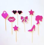 The Banner Company Theme Cupcake Toppers For Baby Girls Birthday Decoration (Barbie)