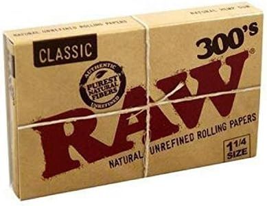 RAW 300 Classic 1.25 1 1/4 Size Rolling Papers, 300 Count (Pack of 1)