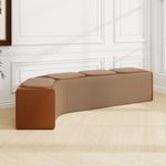 Natwind Paper Folding Stool,78’’ Accordion Folding Paper Stool,Folding Craft Bench,Shoe Change Stool,Bed Bench,One seat can Holds 400lb,Honeycomb Bench for Living Room,Coffee bar&Entrance Hall,Brown