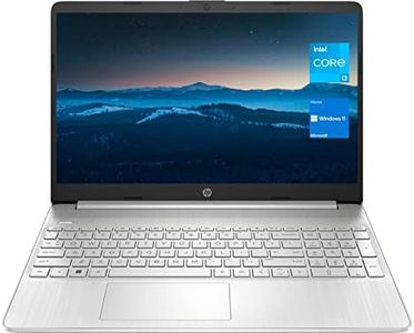 HP 15 Notebook, 15.6" HD Screen Laptop, Intel Core i3-1115G4, 32GB DDR4 RAM, 1TB SSD, Webcam, HDMI, Wi-Fi, Windows 11 Home, Natural Silver