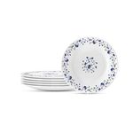 Larah by BOROSIL Helena Full Plate - Set of 6 (11 inch, White)