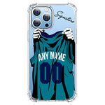 VNGDA Custom Name & Number - Charlotte Basketball Jersey - Clear Case for iPhone 16 15 Pro Max 14 13 12 11 Xs Max Xr SE3 8 7 6 Plus 11 Pro Mini,with 4 Shockproof Corners Customized Transparent Case