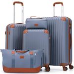 Cosbarn Luggage Sets 5 Piece Suitcases with Wheels, Suitcase Set ABS Hard Case Luggage with TSA Lock Spinner Wheels Durable Travel Luggage