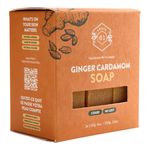 CRATE 61 ORGANICS Vegan Natural Bar Soap, Handmade Soap With Premium Essential Oils, Cold Pressed Face And Body For Men Women 3 Pack, (4 oz, Bars) (Ginger Cardamom)