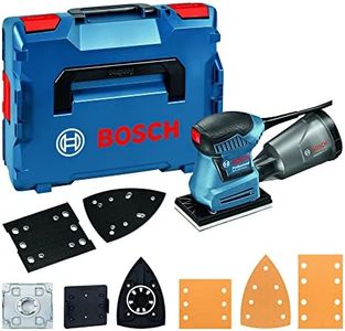 Bosch Professional Orbital Sander GSS 160 Multi (240V, Hole Punch, Screwdriver, Dust Box incl. Microfilter, 3 x Sanding Sheet C470, Delta Base Plate, 2X Base Plate, L-BOXX 136)