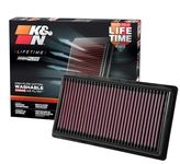 K&N Replacement air filter compatible with Fiat 500X 1.0 & Jeep Renegade 1.0 TGDi & Toyota C-HR 1.2 2016- & Camry 2.5 Hybdrid 2018- / Corolla 1.8&2.0 2019- (33-3080)