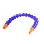 uxcell Royal Blue 1/4 PT Thread Round Nozzle 12"" Long Flexible Water Oil Coolant Tube