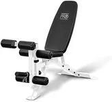 Marcy PM-5788 Powder Coated Steel Home Gym Multipurpose Multifunctional Adjustable Weight Bench for Total Body Workout, White