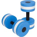 BigBoss Sports Aquatic Exercise Dumbbells Aqua Fitness Barbells Exercise Hand Bars - Set of 2 - for Water Aerobics (Blue)