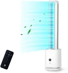 ULTTY Bladeless Tower Fan and Air Purifier in one, Bedroom Fan with HEPA Filter 99.97% Smoke Dust Pollen Dander, 42.5" Oscillating Tower Fan with Remote, Touch, 8H Timer
