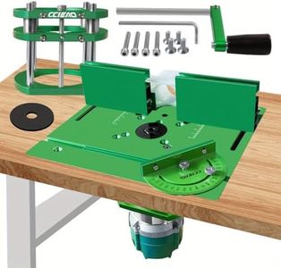 Router Table Lift System for 65mm Diameter Motors, Router Lift Base with Router Table Insert Plate for Router Working Benches Woodworking Engraving DIY Tools