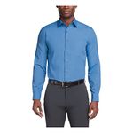 Van Heusen Men's Dress Shirt Regular Fit Poplin Solid, Pacifico, 16.5" Neck 36"-37" Sleeve