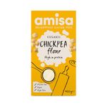 Amisa Organic Gluten-Free Chickpea Flour, Fine Milled, 400g - High in Protein & High in Fibre - Ideal for Hummus, Falafel, and Flatbreads