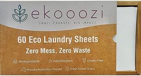 EKOOOZI LAUNDRY SHEETS Sustainable, biodegradable laundry sheets for eco-friendly, gentle fabric care. Travel-friendly, space-saving innovation. Green alternatives for a planet-friendly routine.