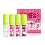 VolksRose 4pcs Lip Gloss Oil Set, Hydrating Lip Glow Oil Lip Gloss, Lipgloss Lipoil Set for Women Girls Teens, Tinted Plumping Lip Gloss Packs, Fat Lip Oil Lip Balm for Dry Lips Nourishing