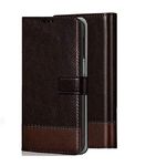 Perkie Handmade Zorro Series Faux Leather Wallet Flip Case Kick Stand Magnetic Closure Flip Cover for Samsung Galaxy Note 4 (Coffee with Brown)