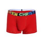 Andrew Christian Men's Underwear Cotton Boxer Brief Almost Naked Pride (Red/XL)