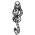 COKOHAPPY 10 Pcs Magic Death Eaters Dark Mark Mamba Snake Temporary Tattoo for Costume Party