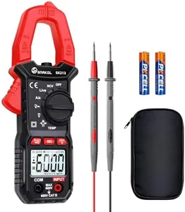 SNAKOL Digital Clamp Meter 6000 Counts, Voltage Tester Auto-Ranging Clampmeter Multimeter, Ammeter with Backlight, Measures AC/DC Current, Resistance, Capacitance, Temp, NCV, Diodes, Continuity