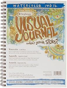 Strathmore 460-59 400 Series Visual Watercolor Journal, 140 LB 9"x12" Cold Press, Wire Bound, 22 Sheets, White, 9 by 12"