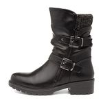 Lilley Minnie Womens Black Heeled Calf Boot - Size 6 UK - Black