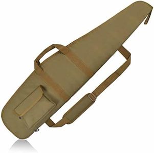 AUMTISC Soft Rifle Case, Shotgun Carrying Bag, Gun Cases for Scoped Rifles with Adjustable Shoulder Strap and Pocket, Khaki 44