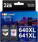 GPC Image Remanufactured 640 XL 641 XL Ink Cartridges Replacement for 640XL 641XL Combo Pack PG640xl Black CL641xl Color Works for Pixma MG3660 TS5160 MG2160 MG2260 MG3160 (1 Black 1 Color)