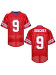 Bobby Boucher Football Jersey 9 The Waterboy Adam Sandler Mud Dogs Bourbon Bowl Movie Jersey White Black Blue Orange S-3XL, 9 Red, XX-Large