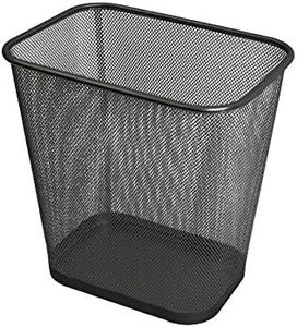 Ybmhome Steel Mesh Rectangular Open Top Waste Basket Bin Trash Can Office Home 8x12x12 Inches 1103s (1, Black)