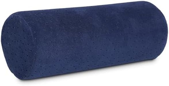 AllSett Health Round Cervical Roll Cylinder Bolster Pillow with Removable Washable Cover, Ergonomically Designed for Head, Neck, Back, and Legs || Ideal for Spine and Neck Support, Navy