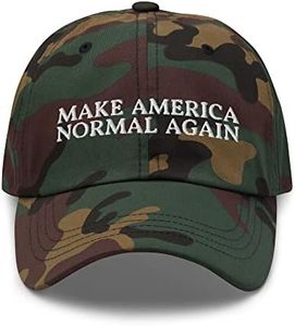 Make America Normal Again Dad Hat - Funny Normalcy Embroidered Cap Green Camo