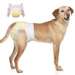 Dono Dog Nappies Female with Full Wrapped Stretchy Waist,30 PCS,Dog Diapers Female,Dog Heat Pants Disposable,Super Absorbent Leak-Proof,Dog nappies for Dogs in Heat,Period, Incontinence,Training